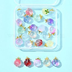 24Pcs 9 Colors Glass Pendants&nbsp;GLAA-FS0002-43