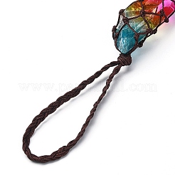 Natural 7 Chakra Stones Chips Tassel Curtain Tiebacks&nbsp;MAKN-YWC0001-04