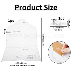 2Pcs DIY Leather Sunglasses Case Acrylic Template&nbsp;TOOL-FH0001-80