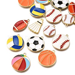 16Pcs 8 Styles Alloy Enamel Pendants&nbsp;ENAM-FP0002-34