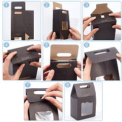 Rectangle Paper Storage Gift Boxes with Clear Window&nbsp;LS-CON-WH0095-60