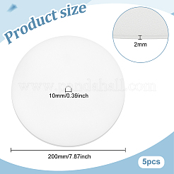 Flat Round PP Lamp Shade Diffuser&nbsp;FIND-WH0152-204