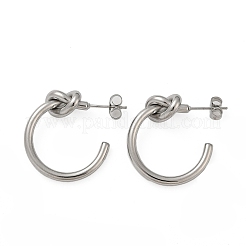 304 Stainless Steel knot Stud Earrings&nbsp;EJEW-S272-04P