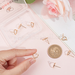 16Pcs Brass Stud Earring Findings&nbsp;KK-BBC0004-56