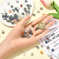 100Pcs 10 Colors Electroplate Glass Beads&nbsp;EGLA-YW0005-25