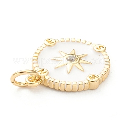 Brass Micro Pave Cubic Zirconia Pendants&nbsp;ZIRC-P200-14C-G