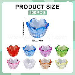 500Pcs Transparent Acrylic Beads&nbsp;TACR-ME0001-01