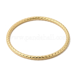 Hammered 304 Stainless Steel Bangles for Women&nbsp;BJEW-D408-03G