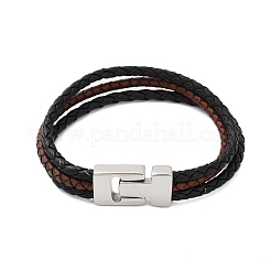 Braided Microfiber Leather Cord Bracelets for Women Men&nbsp;BJEW-D304-17P-02