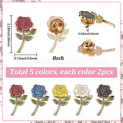 10Pcs 5 Colors Enamel Pins&nbsp;JEWB-SC0002-02