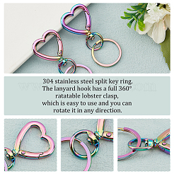 10Pcs Heart Alloy Swivel Clasps&nbsp;FIND-PH0009-04