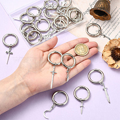 28Pcs 14 Styles Knife and Sword Alloy Shoes Charms&nbsp;HJEW-CJ00045
