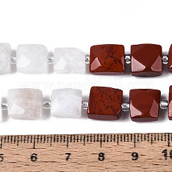 Natural Canada Jade & Red Jasper & Rainbow Moonstone Beads Strands&nbsp;G-T144-18B-01
