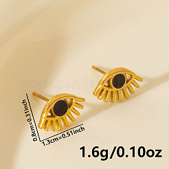 304 Stainless Steel Exaggerated Eye Stud Earrings - High-end&nbsp;CU5897-3