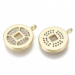 Brass Micro Pave Cubic Zirconia Charms&nbsp;KK-N232-69-NF