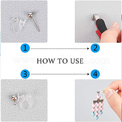 80Pcs 4 Styles Plastic Clip-on Earring Findings&nbsp;KY-AR0001-29