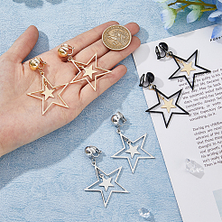 3 Pairs 3 Colors Brass Clip-on Earrings&nbsp;EJEW-FI0002-71