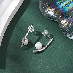 Natural Pearl Ear Studs&nbsp;EJEW-P286-15P