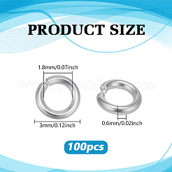 100Pcs Rack Plating Brass Open Jump Rings&nbsp;KK-PH0013-59A