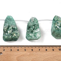 Electroplated Natural Druzy Agate Beads Strands&nbsp;G-N0259-06