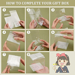 Transparent Plastic PET Box Gift Packaging&nbsp;CON-WH0052-9x9cm