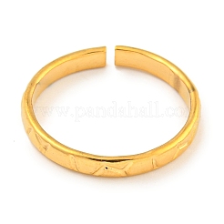 Ion Plating(IP) 304 Stainless Steel Open Cuff Finger Rings for Unisex&nbsp;RJEW-P114-06G