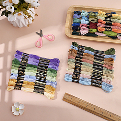 48 Skeins 4 Colors 6-Ply Polyester Embroidery Floss&nbsp;OCOR-CY0004-55B