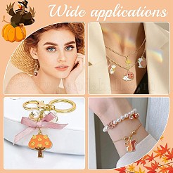 40Pcs 10 Style Autumn Theme Alloy Enamel Pendants&nbsp;ENAM-CJ0005-50