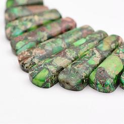 Assembled Gold Line and Imperial Jasper Beads Strands&nbsp;G-P298-K02