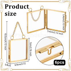 6Pcs Wall Hanging Iron Double Folding Picture Frames&nbsp;DIY-OC0012-54