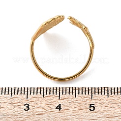 304 Stainless Steel Starfish & Shell Open Cuff Rings for Women&nbsp;RJEW-C095-09G