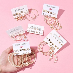 5 Sets 5 Style Alloy Earring Sets&nbsp;EJEW-FS0001-28