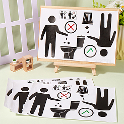 PVC Public Toilet Sign Stickers&nbsp;AJEW-WH20006-102B