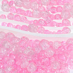 450Pcs 4 Styles Spray Painted Crackle Glass Beads&nbsp;CCG-PA0001-09E