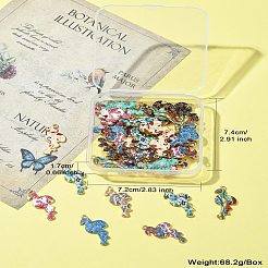 40Pcs 10 Styles Printed Alloy Pendants&nbsp;FIND-CJ0001-96