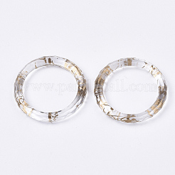 Transparent Spray Painted Acrylic Linking Rings&nbsp;X-TACR-N009-14