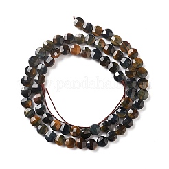 Natural Blue Tiger Eye(Dyed & Heated) Beads Strands&nbsp;G-K332-B04