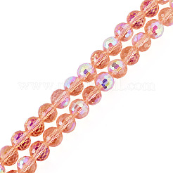 1 Strand Electroplate Transparent Glass Beads Strands&nbsp;EGLA-TADJ0001-15D