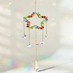 Glass Hanging Suncatchers&nbsp;AJEW-WH0270-714D