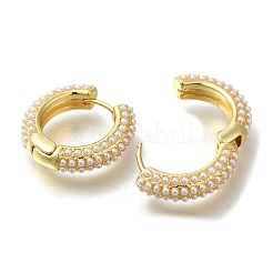 Rack Plating Ring Brass Hoop Earrrings&nbsp;EJEW-L097-03G