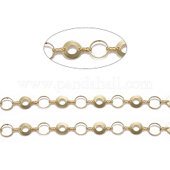 Brass Donut Link & Ring Link Chains&nbsp;CHC-I036-03G