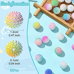 30Pcs Imitation Pearl Acrylic Beads&nbsp;OACR-YW0002-29