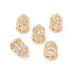 Brass Micro Pave Cubic Zirconia Pendants&nbsp;X-ZIRC-P100-01G
