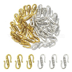 20Pcs Tibetan Style Alloy S-Hook Clasps&nbsp;TIBE-YW0002-04AG