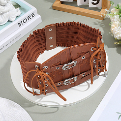 Pu Polyester and Alloy Buckle Loosens Chain Belts&nbsp;AJEW-WH20060-19A