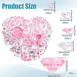 1100Pcs Acrylic Rhinestone Pointed Back Cabochons&nbsp;GACR-SP0001-05C