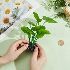 Plastic Artificial Green Leaf Aquarium Plant&nbsp;AJEW-SP0006-20
