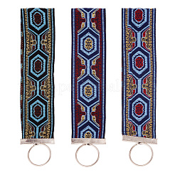 3Pcs Vintage Polyester Ribbon Keychain&nbsp;KEYC-TAC00048