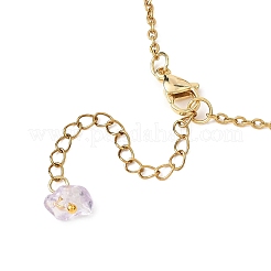 304 Stainless Steel Tree of Life and Nuggets Natural Ametrine Pendant Bib Necklaces for Women&nbsp;NJEW-JN05665