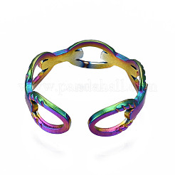 Open Oval Cuff Rings&nbsp;RJEW-N038-029